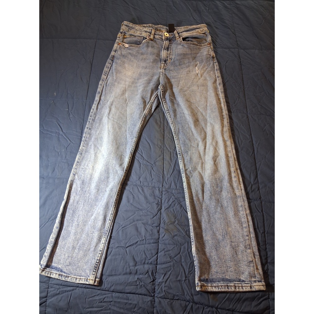 H&M &Denim Light Wash Regular‎ Straight Fit Jeans Women US 12-13Y 28x27